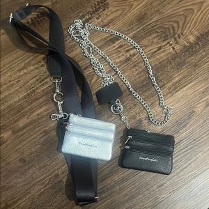 Black and Silver Crossbody Bags